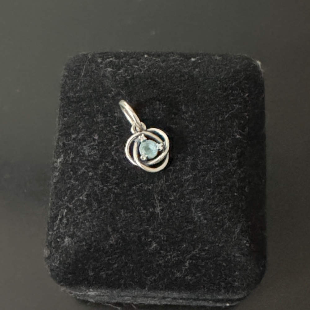 Pandora march birthstone eternity circle dangle charm
